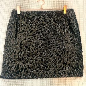 Women's Side Zip Mini Skirt in Black